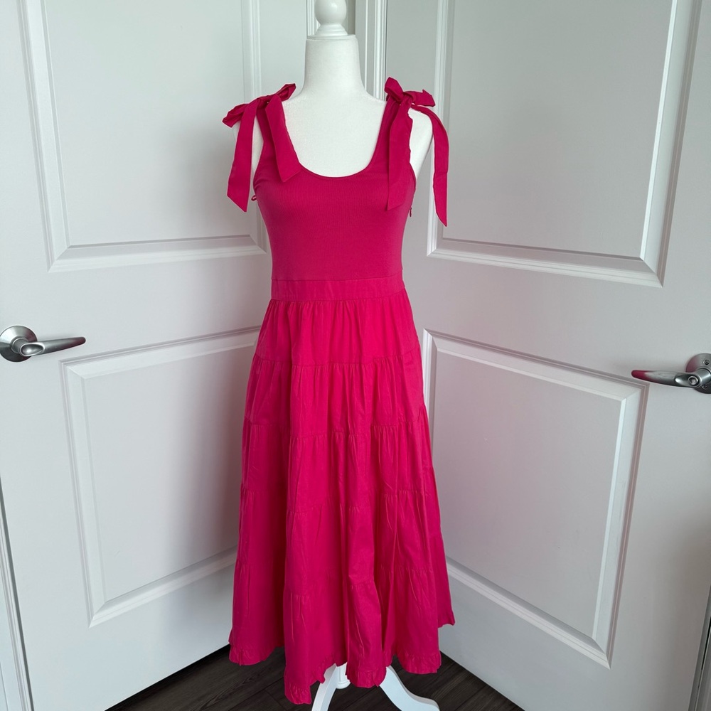Pink Bow Midi Sundress